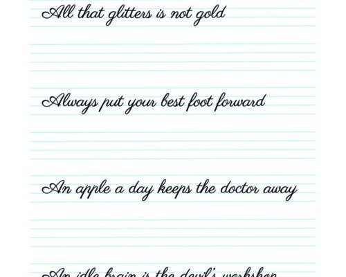 English Cursive Writing – 2