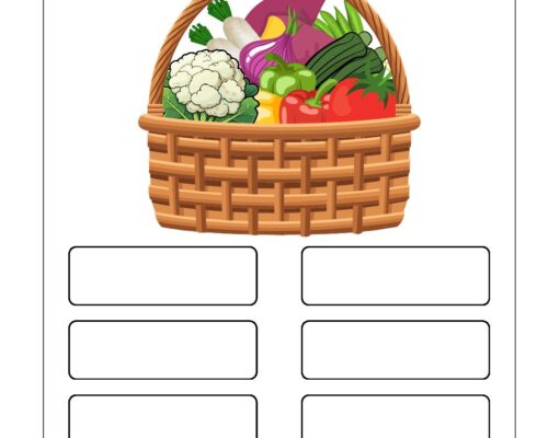 Hindi UKG Worksheet – Vegetable 1